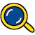 pixelated icon of magnifying glass
